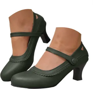 ZSpzx Heeled Sandals for Women 2025 Chunky Heels Closed Toe Backless Block Mary Jane Sandal with Adjustable Strap Ladies Comfortable Summer Orthopedic Dressy Wedding Shoes for Bridal Evening Cocktail