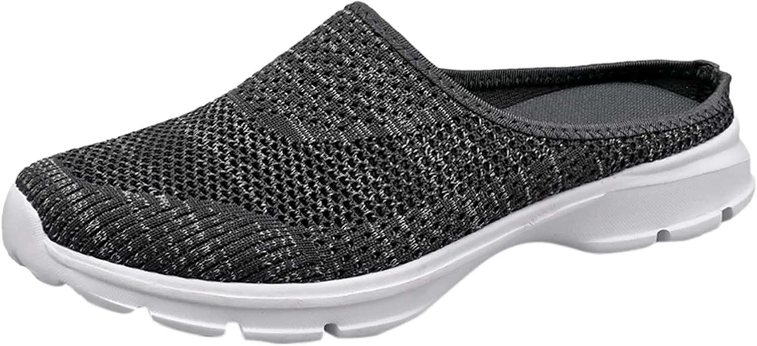 ZSpzx Quick Dry Casual Boat Shoes for Women Slip On Low Top Mesh Breathable Elastic Athletic Closed Toe Tennis Running Sneakers r Ladies Flat Fashion Casual Shoe for Gym Travel Daily Wear