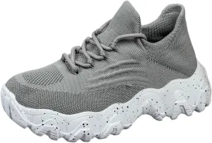 ZSpzx Women's Comfortable Breathable Knitted Sneakers, 2025 Summer Lace Up Low Top Slip On Sneakers, Casual Walking Shoes for Women,Lightweight Mesh Running Shoes,Women's Mesh Orthopedic Sneakers