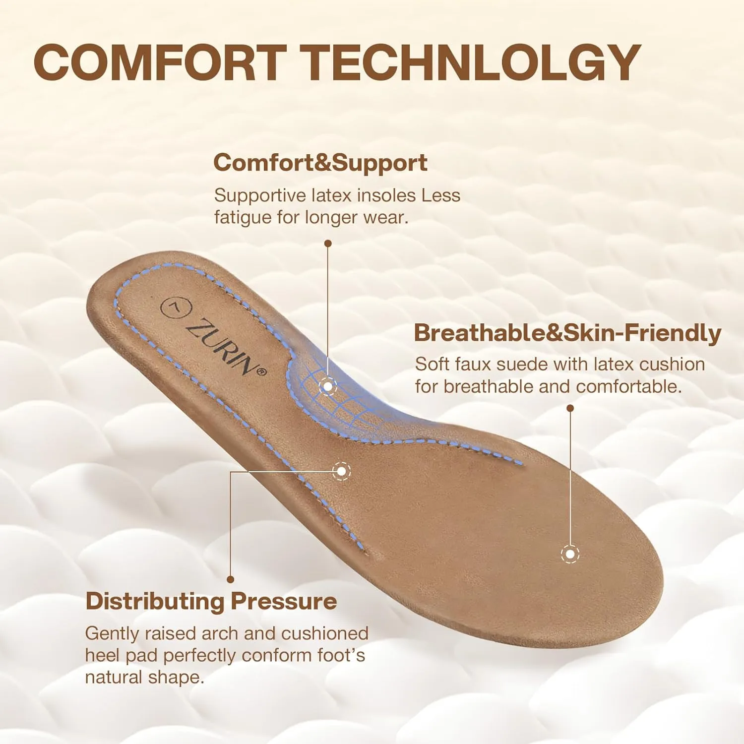 ZURIN Womens Comfortable Flat Sandals Open Toe Elastic Ankle Strap Low Wedge Sandals for Women Casual Dressy Summer